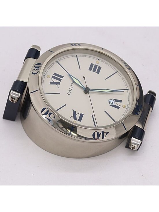 Cartier Pasha Beige Dial Date Quartz Table Clock main image 4